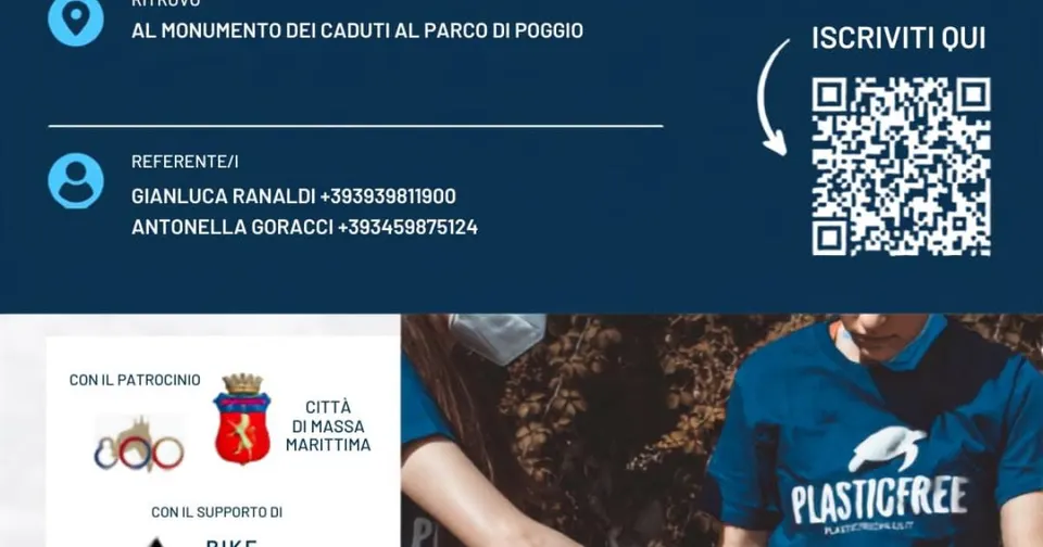 Massa Marittima, domenica 27 settembre nuova pulizia ambientale con Plastic Free